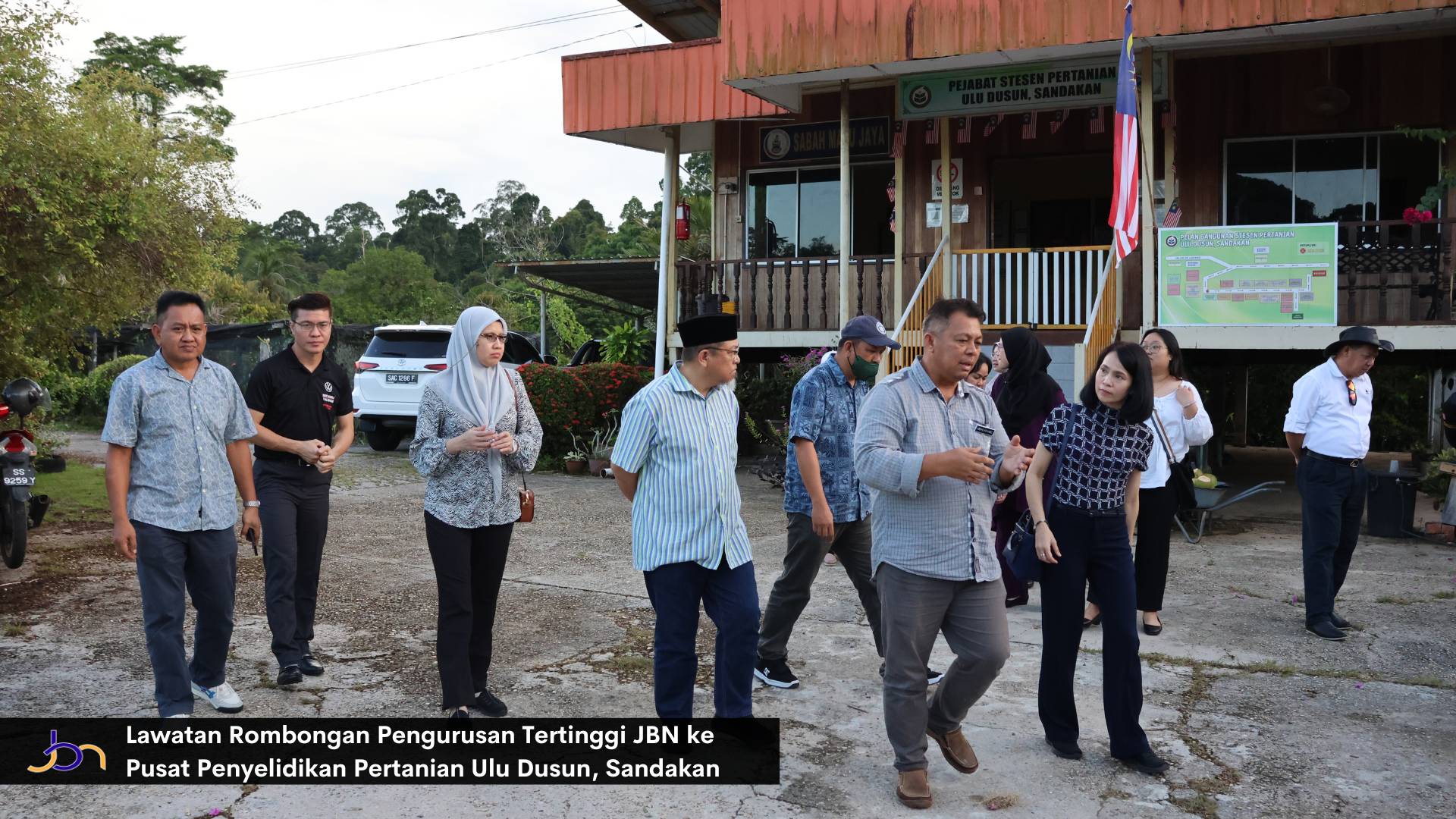 Lawatan Rombongan Pengurusan Tertinggi JBN ke Pusat Penyelidikan Pertanian Ulu Dusun, Sandakan